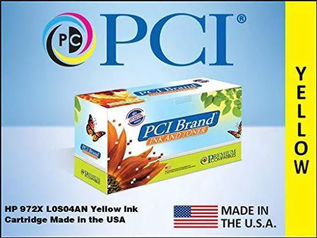 Main image of PCI Brand ECO-Friendly Reman HP 972XL L0S04AN XL Yellow Ink Cartridge 7000 Yld for HP PageWide Pro 452D  Pro 500  Pro 552DW  Pro MFP 477  Pro MFP 577Z