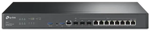 Alt view image 9 of 16 - TP-Link ER8411 | Enterprise Wired 10G VPN Router | Up to 10 WAN Ports | High Network Capacity | SPI Firewall | Omada SDN Integrated | Load Balance | Lightning Protection |