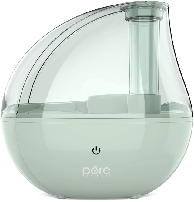 Main image of PureBaby Ultrasonic Cool Mist Humidifier | Soft Glow Night Light, Whisper-Quiet, For Baby Nurseries & Kids Bedrooms to Relieve Congestion, Colds, & More (Whisper Green)