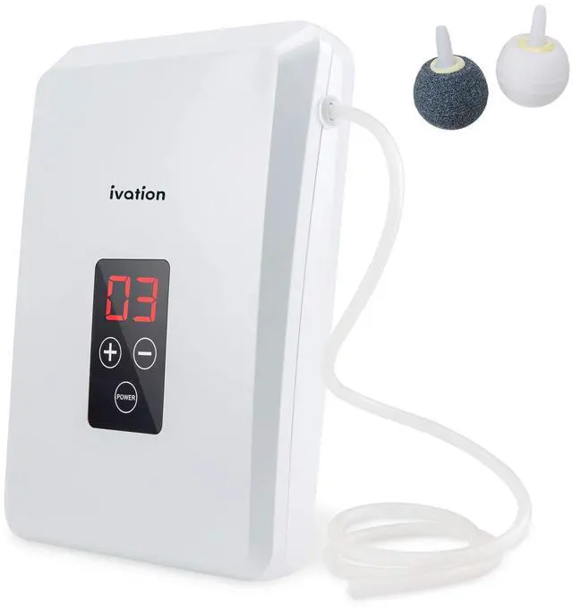 Alt view image 2 of 8 - ivation portable ozone generator 600mg/h - multipurpose air sterilizing & freshening system w/2 silicone tubes, 2 diffuser ston