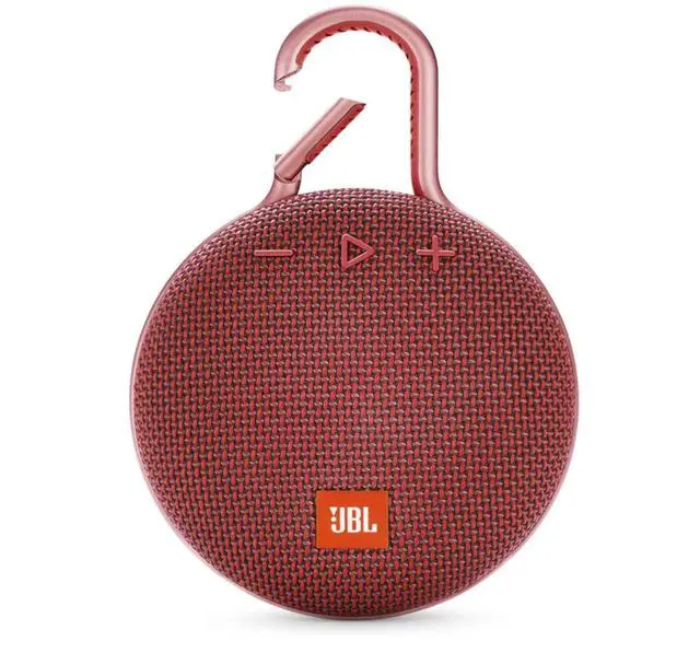 Main image of JBL Clip 3, Fiesta Red - Waterproof, Durable & Portable Bluetooth Speaker - Up to 10 Hours of Play - Includes Noise-Cancelling Speakerphone & Wireless Streaming