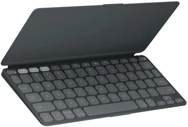Main image of Keys-to-GO 2 Portable Bluetooth Tablet Keyboard with Built-in Cover, Slim & Compact Wireless Keyboard for Windows, Android, Linux, iPad, iPhone, Mac, Apple TV - Graphite