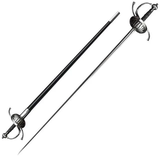 Alt view image 9 of 9 - COLDSTEEL 88CHR Cold Steel Cup Hilt Rapier Ribbed Shell Swept