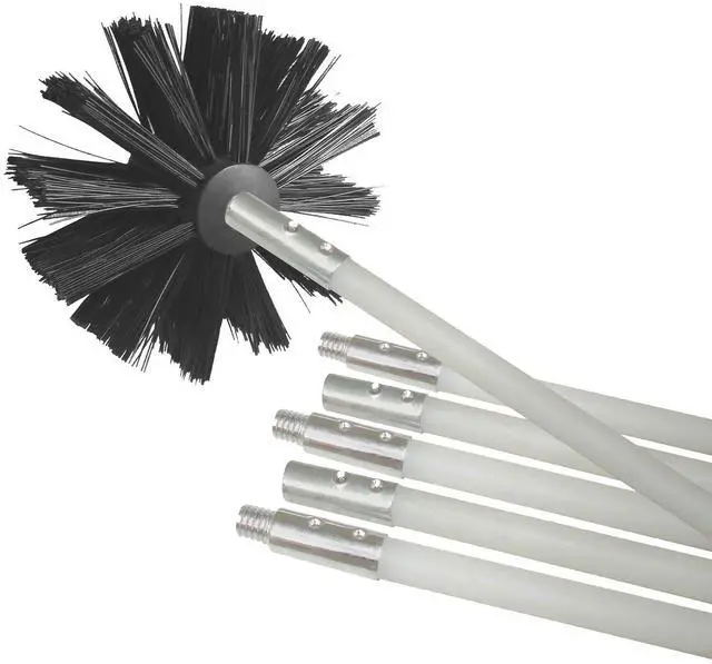 Main image of DVBRUSH12K/6 Dryer Duct Cleaning Kit, Lint Remover, Extends up to 12 Feet, Synthetic Brush Head, Use with or without a Power Drill