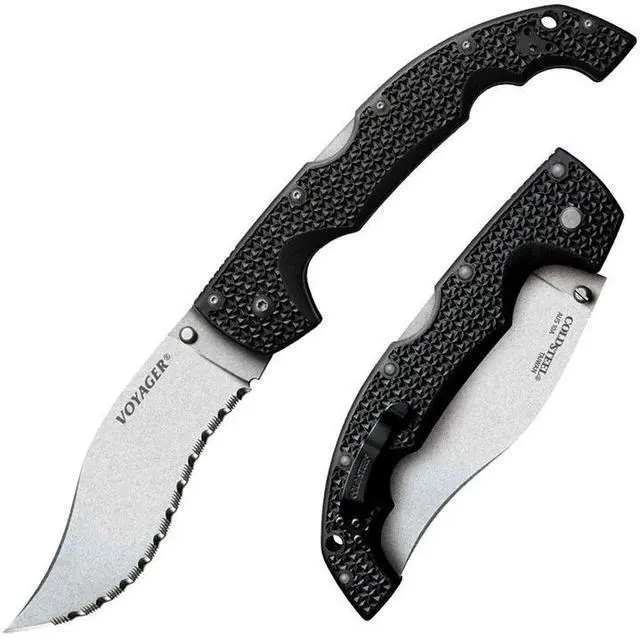 Alt view image 4 of 4 - Cold Steel 29AXVS XL Voyager Vaquero Serrated Blade 5.5" Folding Pocket Knife