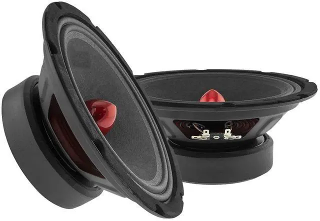 Alt view image 8 of 10 - 5 CORE 8 Inch Speaker Mid Range Bullet Pro Audio Replacement PA DJ Car Driver Red Aluminium Bullet 500W Max 8 Ohms Audio Door Speakers for Vehicle or Truck Sound System - MR 8 BLT R 8oHM