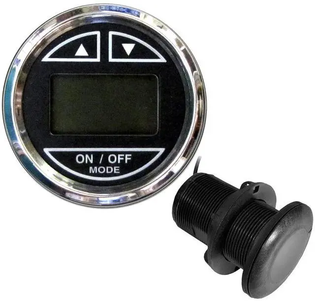 Main image of Beede Instruments 13795 Chesapeake Depth Sounder Thru-Hull - Black SS, 2"