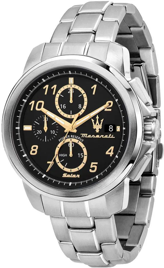 Main image of Maserati Successo Limited Edition Chronograph Stainless Steel Black Dial Solar R8873645007 Men'S Watch
