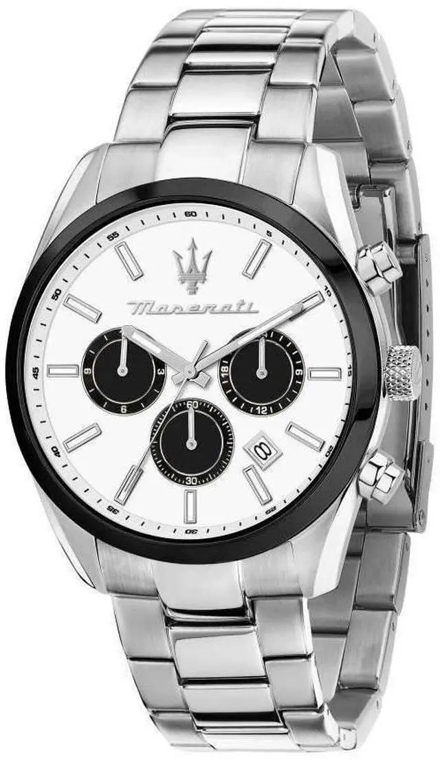 Main image of Maserati Attrazione Chronograph Stainless Steel White Dial Quartz R8853151004 Men'S Watch