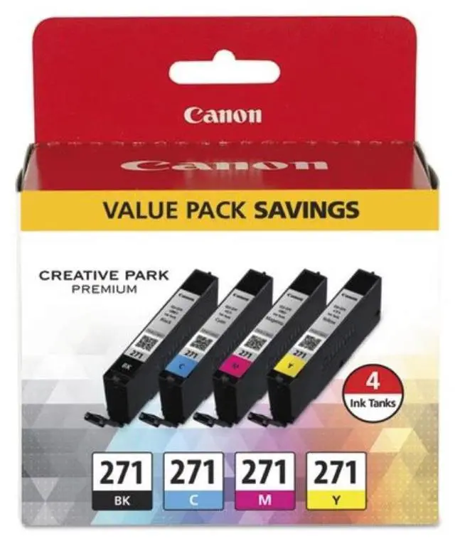 Alt view image 11 of 20 - Canon CLI-271 Ink Cartridge - Combo Pack - Black/Cyan/Magenta/Yellow