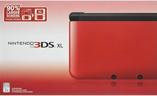 Alt view image 7 of 7 - Nintendo 3DS XL Red/Black