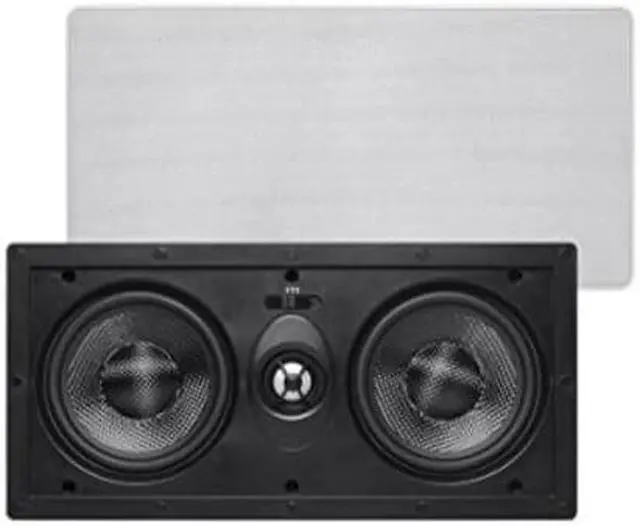 Alt view image 7 of 13 - Monoprice 2-Way Carbon Fiber In-Wall Center Channel Speaker - Dual 5.25 Inch (Single) - Alpha Series