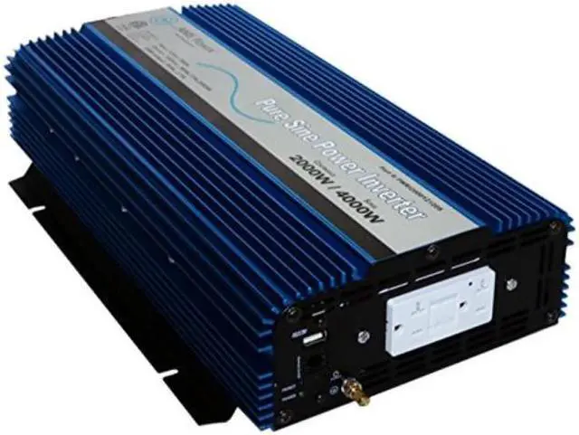 Main image of aims 2000 watt pure sine power inverter 12 vdc to 120 vac usb port