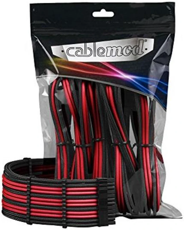Alt view image 5 of 5 - CableMod PRO ModMesh Cable Extension Kit - BLACK / RED