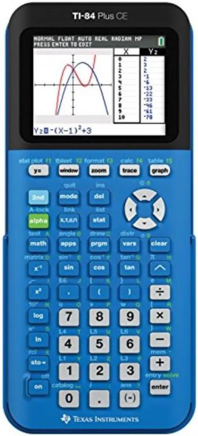 Alt view image 7 of 7 - Texas Instruments TI-84 Plus CE  Color Graphing Calculator Blue