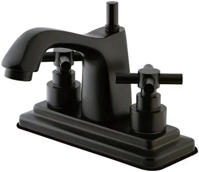 Main image of Kingston Brass Elinvar Two Handle 4" Centerset Lavatory Faucet with Brass Pop-up