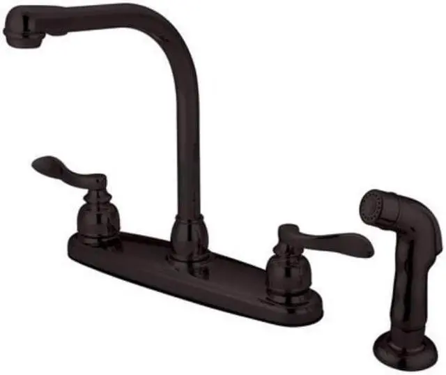 Alt view image 2 of 8 - Kingston Brass KB8755NFLSP NUWAVE FRENCH 8in Centerset High Arch Kitchen Faucet