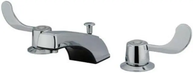 Main image of Kingston Brass GKB931 Vista Widespread Bathroom Faucet with Pop-Up Drain Assembl, Polished Chrome