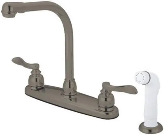 Alt view image 2 of 7 - Kingston Brass KB8758NFL NUWAVE FRENCH 8in Centerset High Arch Kitchen Faucet wi