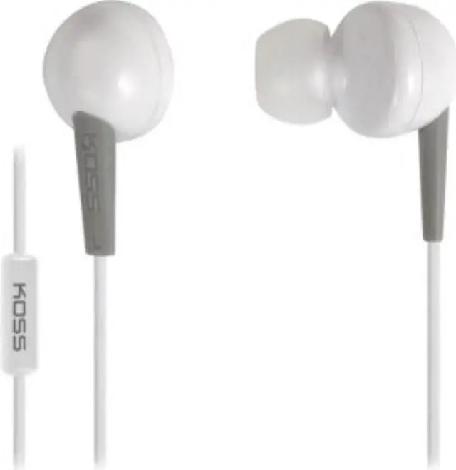 Main image of koss keb6iw keb6i earset  stereo  white  miniphone  wired  32 ohm  60 hz  20 khz  earbud  binaural  inear  3.94 ft cable