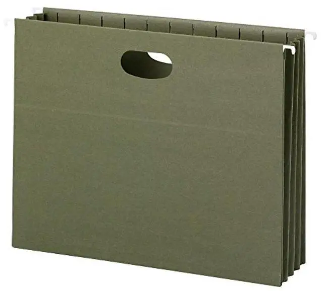 Alt view image 3 of 18 - Smead 100% Recycled Hanging Pockets with Full-Height Gusset Letter Green 10/Box 64226