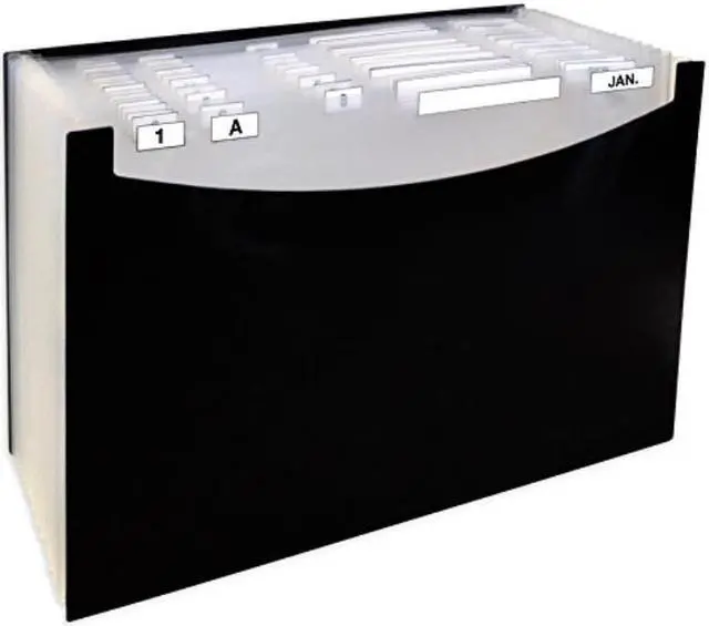 Alt view image 4 of 20 - C-Line 21-Pocket Stand-Up Design Expanding File 12" Exp Legal 15 x 9 1/4 Black