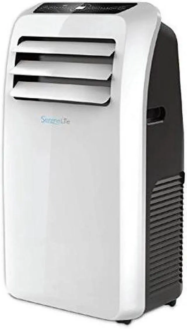 Main image of serenelife powerful portable room air conditioner, compact home a/c cooling unit. chilling 10,000 btu with builtin dehumidifier, fan modes, remote control, complete window mount exhaust kit