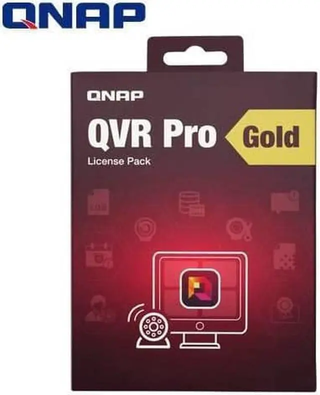 Main image of QNAP LIC-SW-QVRPRO-GOLD Premium Feature Package for QVR Pro with Camera Channel Scalability & 8-Channel License