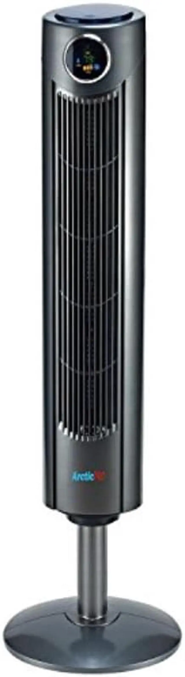 Alt view image 6 of 10 - Arctic-Pro Digital Screen Oscillating Tower Fan with Remote Control, Dark Gray, 42-Inch