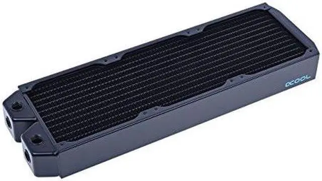 Alt view image 3 of 18 - Alphacool NexXxos XT45 Full Copper Radiator 360, 120mm x 3, Triple Fan, Black