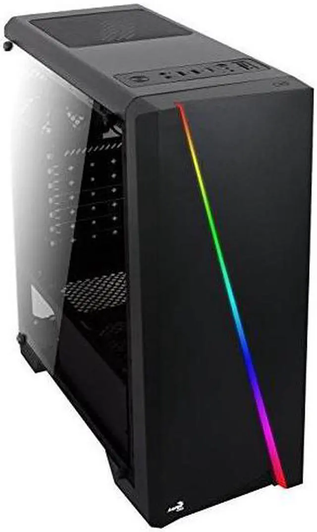 Alt view image 7 of 10 - AeroCool Cylon RGB Front with Built in Card Reader and Side Window Panel Mid Tower Black