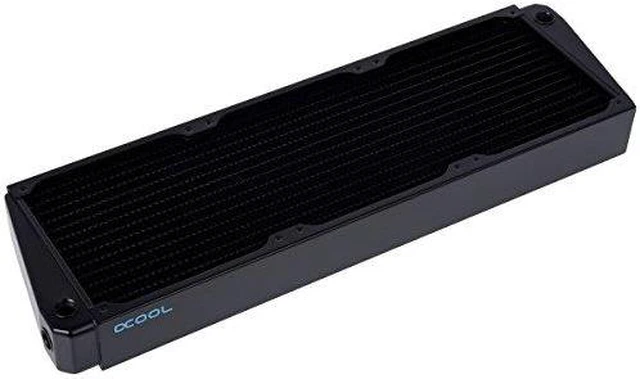 Alt view image 2 of 8 - Alphacool NexXxos XT45 Full Copper X-Flow Radiator 420, 140mm x 3, Triple Fan, Black