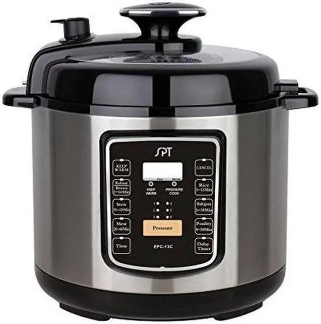 Alt view image 2 of 3 - 6.5-Quart Stainless Steel Electric Pressure Cooker with Quick Release Button