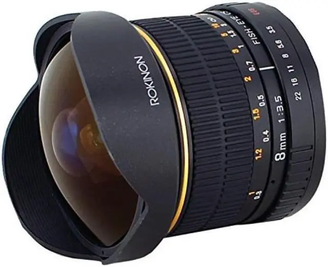 Alt view image 15 of 18 - Rokinon FE8MC 8mm f/3.5 Aspherical Fisheye Lens for Canon DSLR Cameras Black