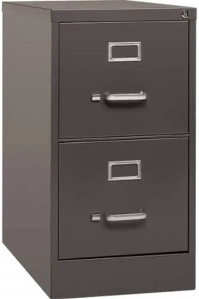 Alt view image 4 of 14 - Lorell LLR60156 Vertical File, 2 Drawer, 15 in. x 26.5 in. x 28.38 in., Medium Tone