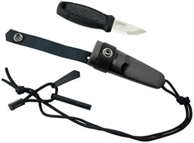Main image of morakniv eldris fixedblade pocketsized knife with sandvik stainless steel blade, lanyard and firestarter, black, 2.2 inch