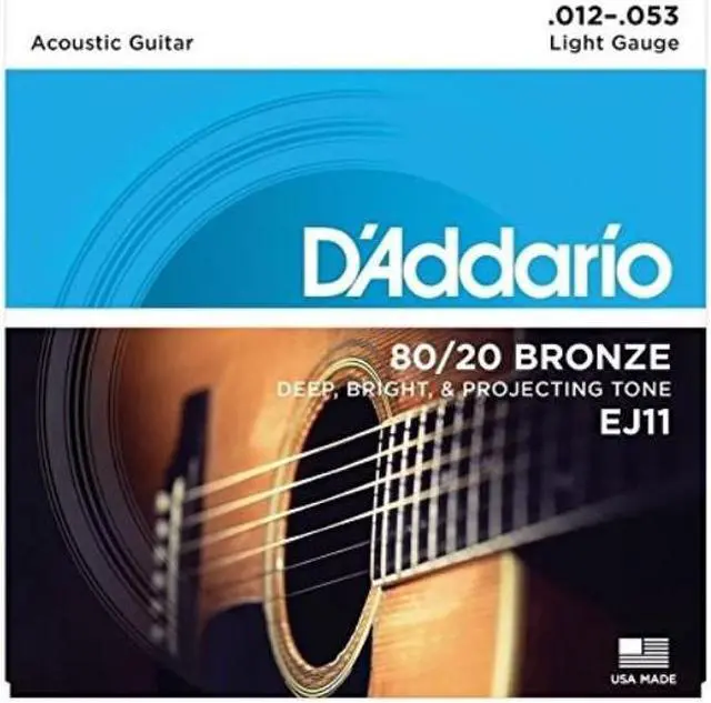 Alt view image 7 of 18 - D'Addario EJ11 80/20 Bronze Acoustic Guitar Strings, Light, 12-53 EJ11 D'ADDARIO