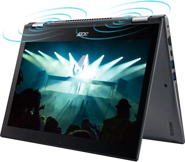 Alt view image 4 of 7 - Acer Spin 5 SP513-53N-70KD 13.3" Touchscreen 2 in 1 Notebook - 1920 x 1080 - Core i7 i7-8565U - 16 GB RAM - 512 GB SSD - Steel Gray