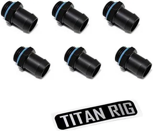 Main image of XSPC G1/4" to 1/2" Barb Fitting for Soft Tubing, Matte Black, 6-pack