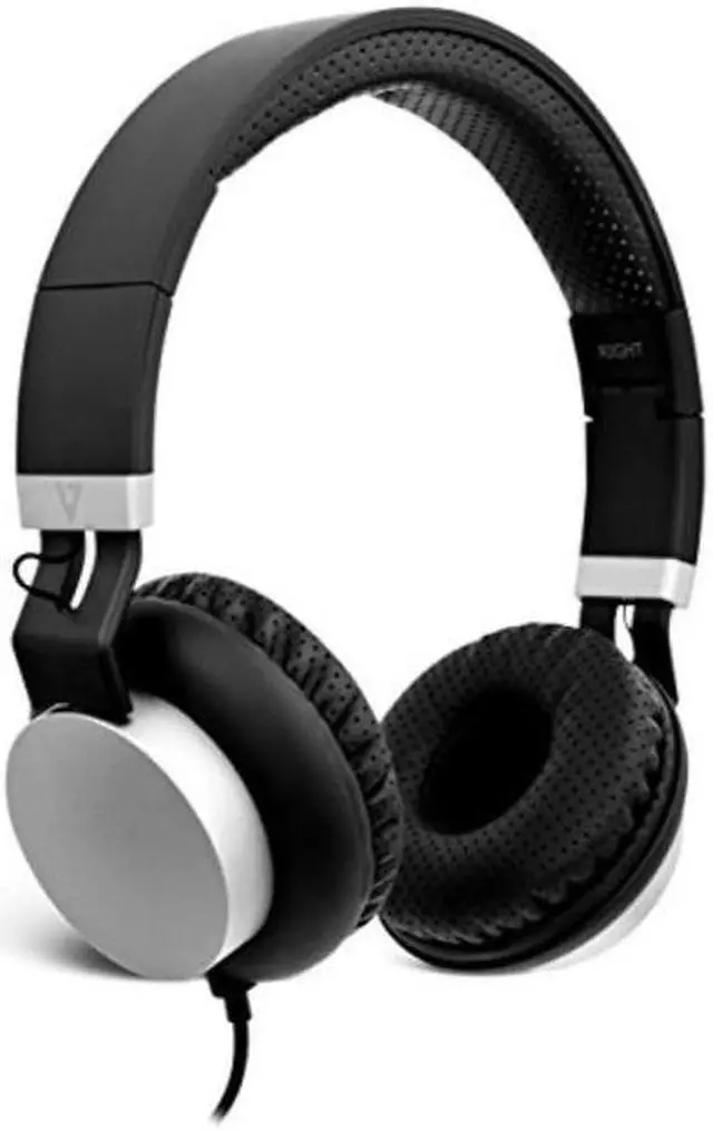 Alt view image 8 of 20 - V7 Lightweight On-Ear Headphones - Black/Silver - Stereo - Black, Silver - Mini-phone - Wired - On-ear, Over-the-head - Binaural - Supra-aural - Noise Canceling