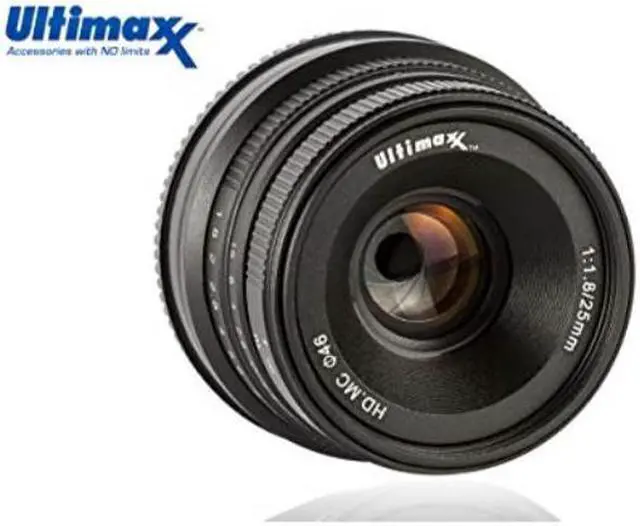 Alt view image 2 of 2 - ultimaxx 25mm f/1.8 manual lens for sony e-mount (nex) mirrorless cameras a7iii a9 nex 3 3n 5 nex 5t nex 5r nex 6 7 a5000 a5100