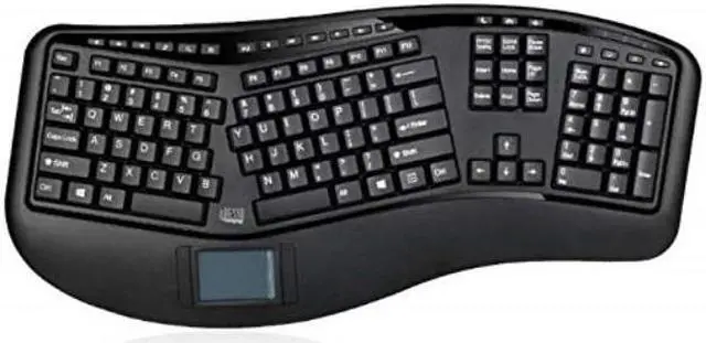 Alt view image 9 of 20 - ADESSO WKB-4500UB WRLS ERGO TOUCHPAD KEYBOARD