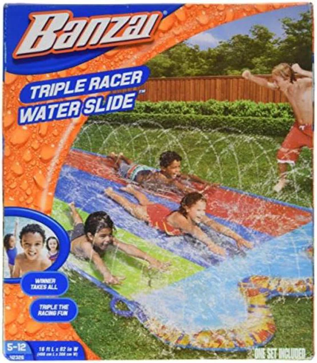 Main image of banzai triple racer water 16 feet long, slide