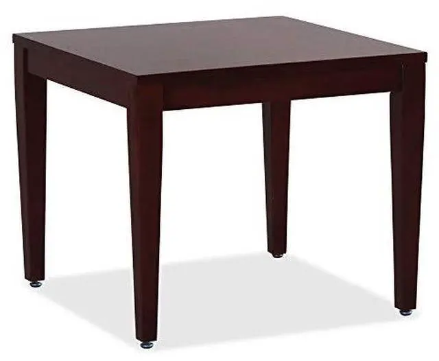 Alt view image 4 of 10 - Lorell Wood Corner Table 23-3/5"x23-3/5"x20" Mahogany 59543