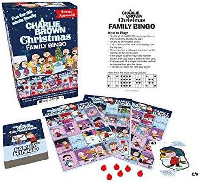 Main image of aquarius charlie brown christmas family bingo