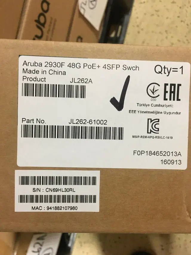 Alt view image 3 of 5 - HPE Aruba 2930F 48G PoE+ 4SFP - Switch - L3 - Managed - 48 x 10/100/1000 (PoE+) + 4 x Gigabit SFP (uplink) - rack-mounta