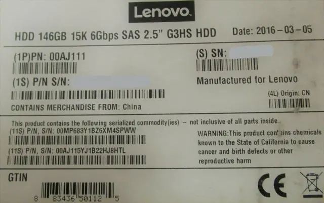 Alt view image 6 of 8 - Lenovo 600 GB 2.5" Internal Hard Drive