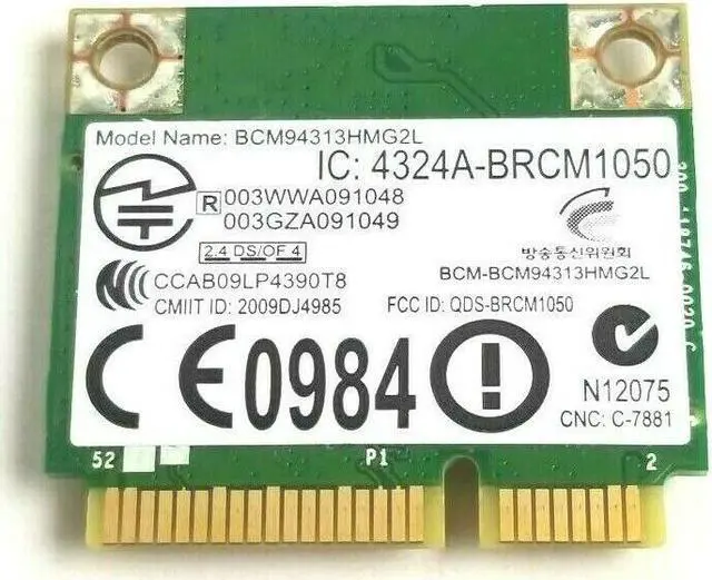 Main image of New Original Dell 1501 Draft N Wireless Half-Height PCI-e WiFi Card DW1501 WHDPC