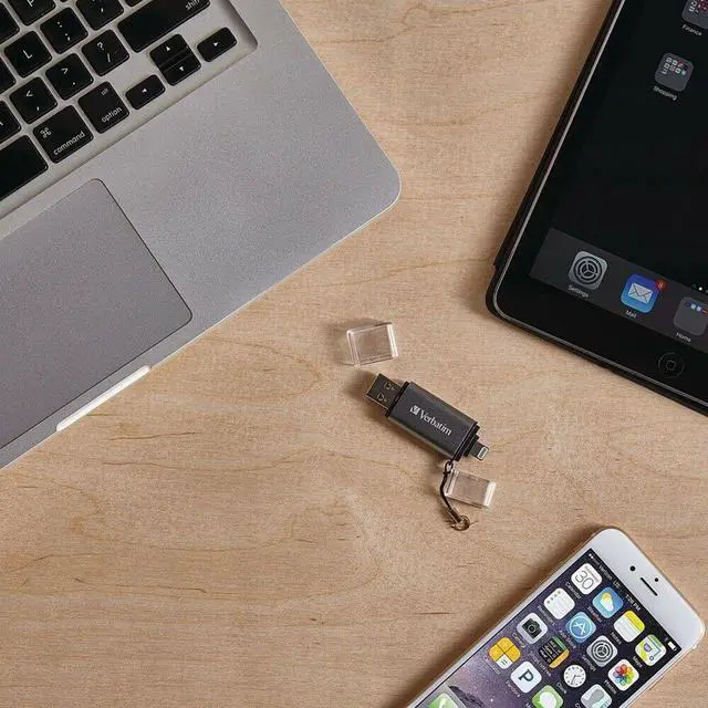 Alt view image 5 of 7 - Verbatim Corporation 49301 64Gb Istorengo Dual Flash Drive Usb 3.0 Apple Lghtng