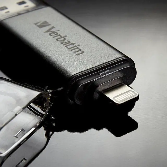 Alt view image 6 of 7 - Verbatim Corporation 49301 64Gb Istorengo Dual Flash Drive Usb 3.0 Apple Lghtng
